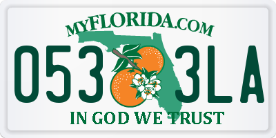 FL license plate 0533LA