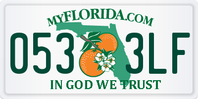 FL license plate 0533LF