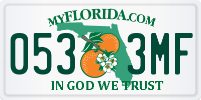 FL license plate 0533MF