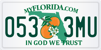 FL license plate 0533MU