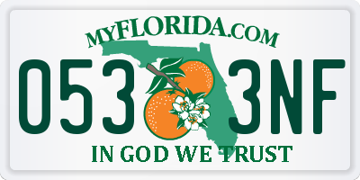 FL license plate 0533NF