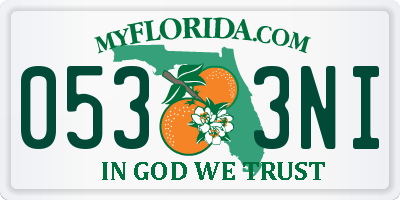 FL license plate 0533NI