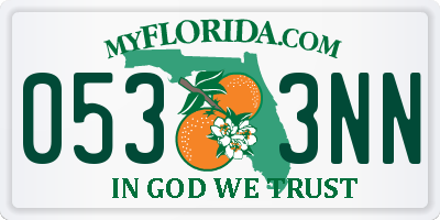 FL license plate 0533NN
