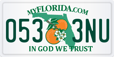 FL license plate 0533NU