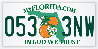 FL license plate 0533NW
