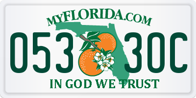 FL license plate 0533OC