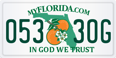FL license plate 0533OG