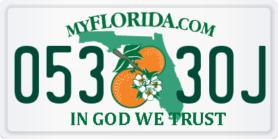 FL license plate 0533OJ