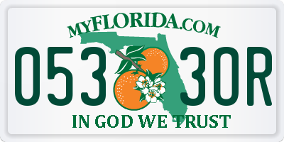 FL license plate 0533OR