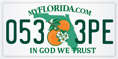 FL license plate 0533PE
