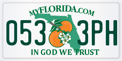FL license plate 0533PH