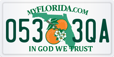 FL license plate 0533QA