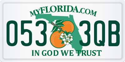 FL license plate 0533QB