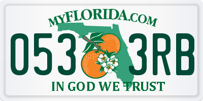 FL license plate 0533RB