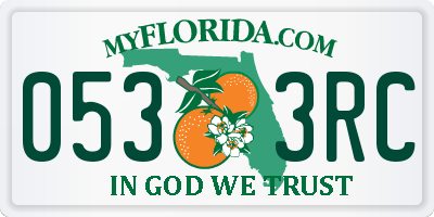 FL license plate 0533RC