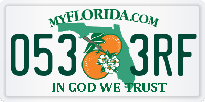 FL license plate 0533RF