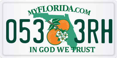 FL license plate 0533RH