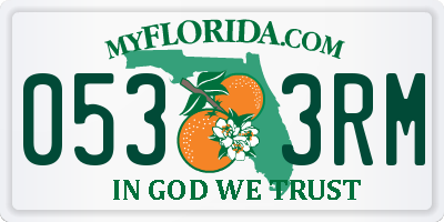 FL license plate 0533RM