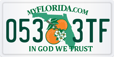 FL license plate 0533TF