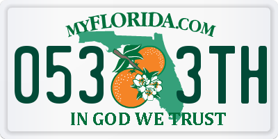 FL license plate 0533TH