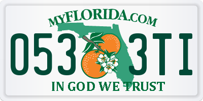 FL license plate 0533TI