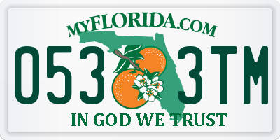 FL license plate 0533TM