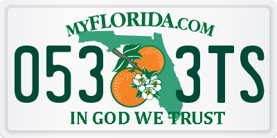 FL license plate 0533TS
