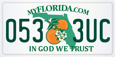 FL license plate 0533UC