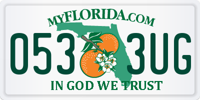 FL license plate 0533UG