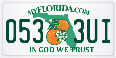 FL license plate 0533UI