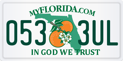 FL license plate 0533UL