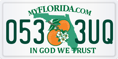 FL license plate 0533UQ