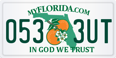 FL license plate 0533UT