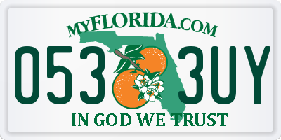 FL license plate 0533UY