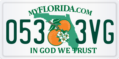 FL license plate 0533VG