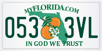 FL license plate 0533VL