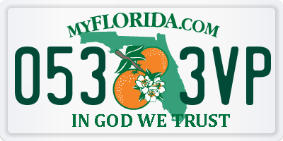 FL license plate 0533VP