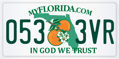 FL license plate 0533VR