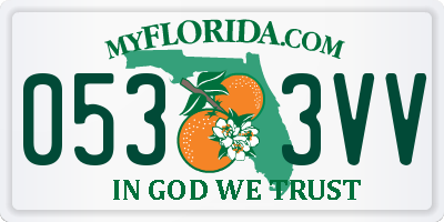 FL license plate 0533VV