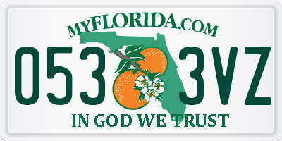 FL license plate 0533VZ