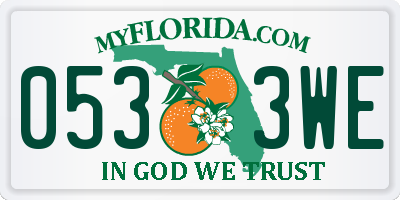 FL license plate 0533WE