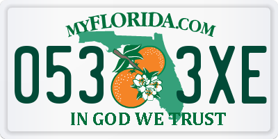 FL license plate 0533XE