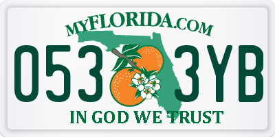 FL license plate 0533YB