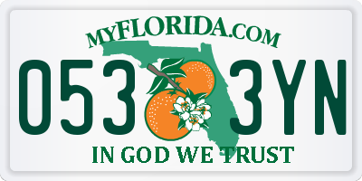 FL license plate 0533YN