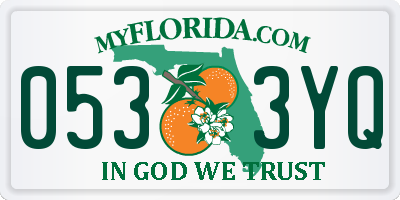FL license plate 0533YQ
