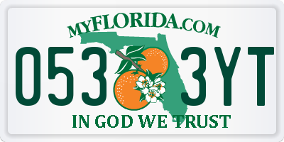 FL license plate 0533YT