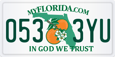 FL license plate 0533YU