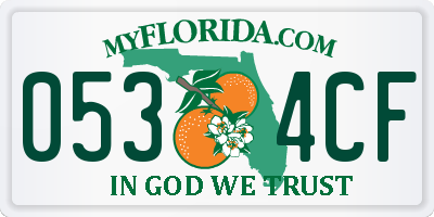 FL license plate 0534CF