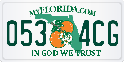 FL license plate 0534CG