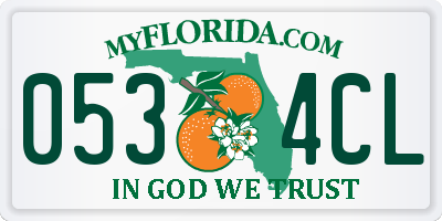 FL license plate 0534CL